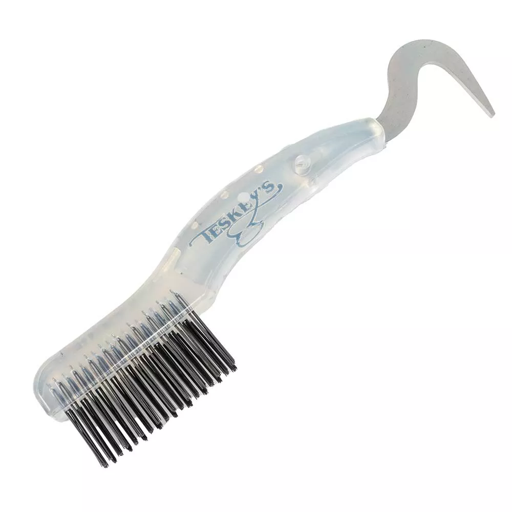 Easycare Teskey's Logo Hoof Pick & Wire Brush Combo