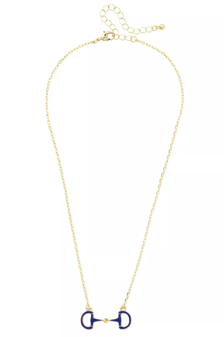 Eclipse Enamel Horsebit Necklace