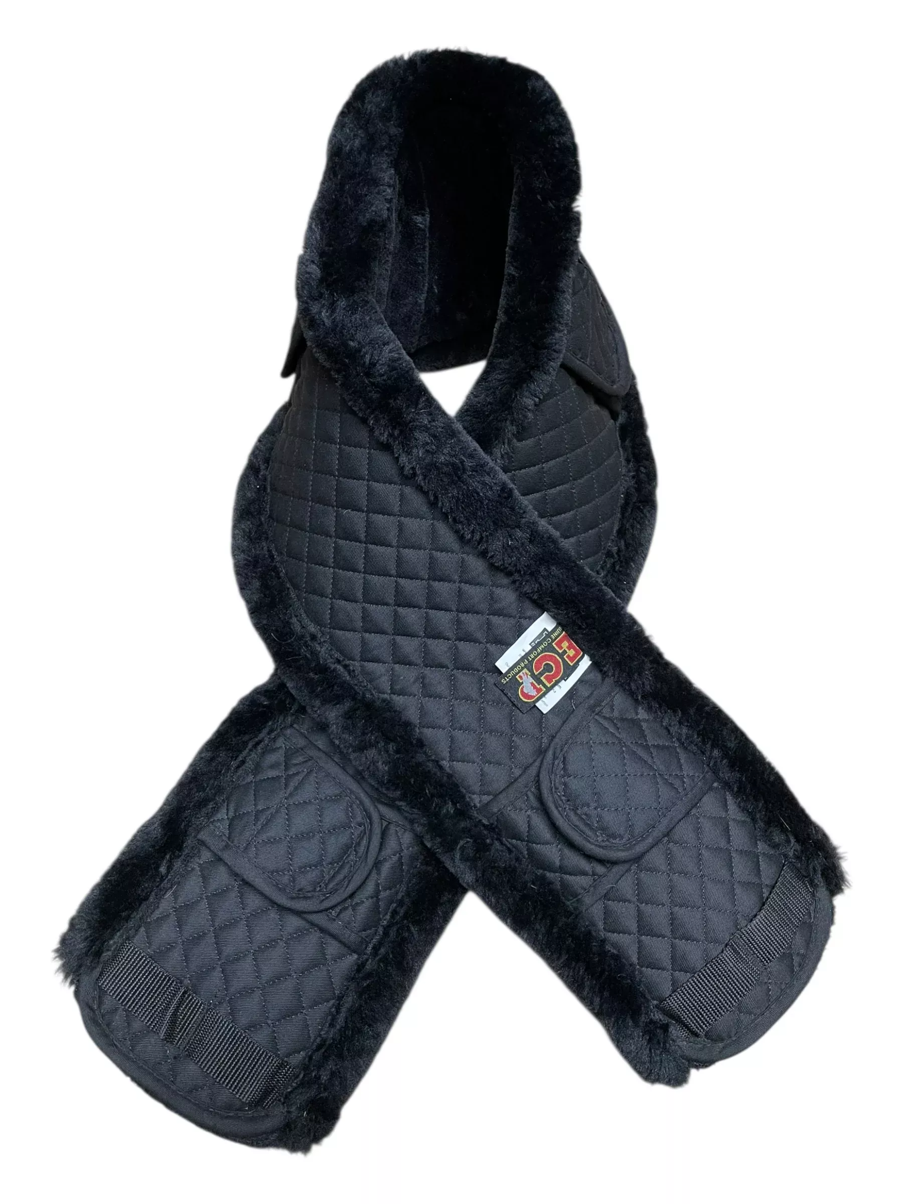 ECP Contoured Girth Cover - Black - Approx 50" - USED
