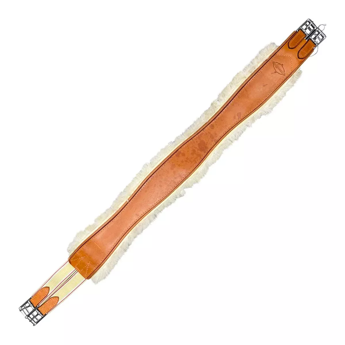 Edgewood Sheepskin Single End Elastic Girth in Chestnut - 40"
