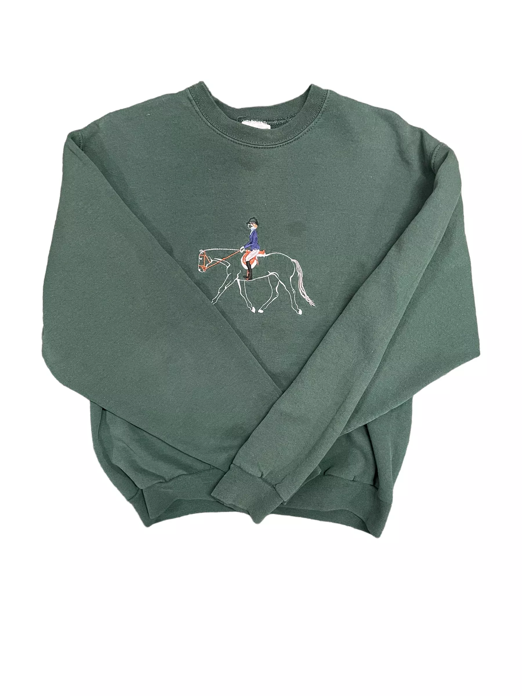 Embroidered Sweater - Green - S - USED