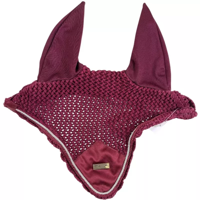 Equestrian Stockholm Ear Bonnet in Bordeaux - Full