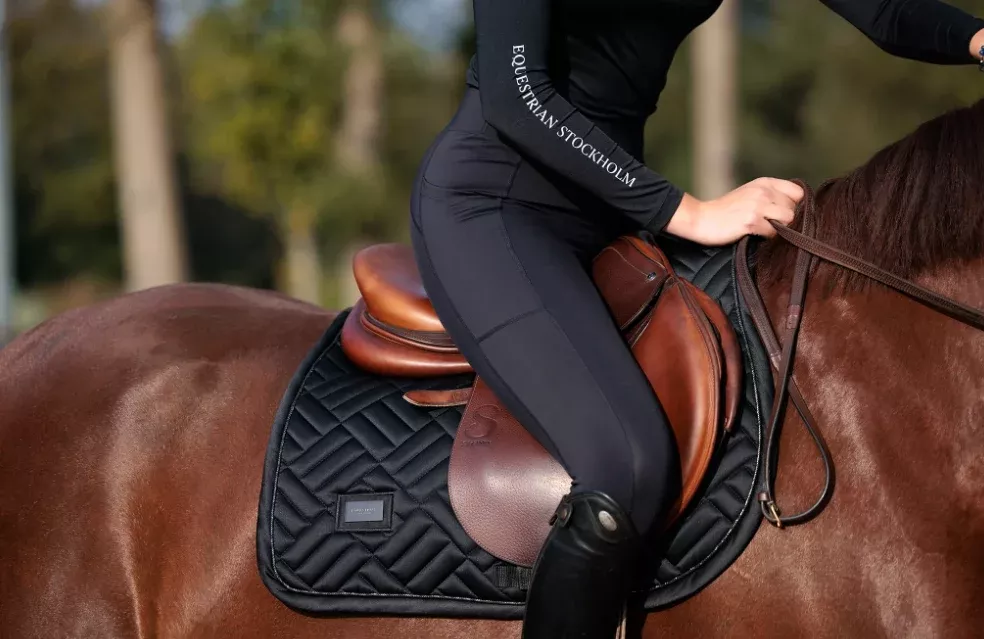 Equestrian Stockholm Jump Saddle Pad Modern Black