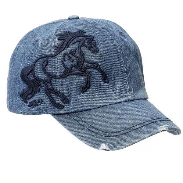Equi-Ternatives Denim 3-D Galloping Horse Cap