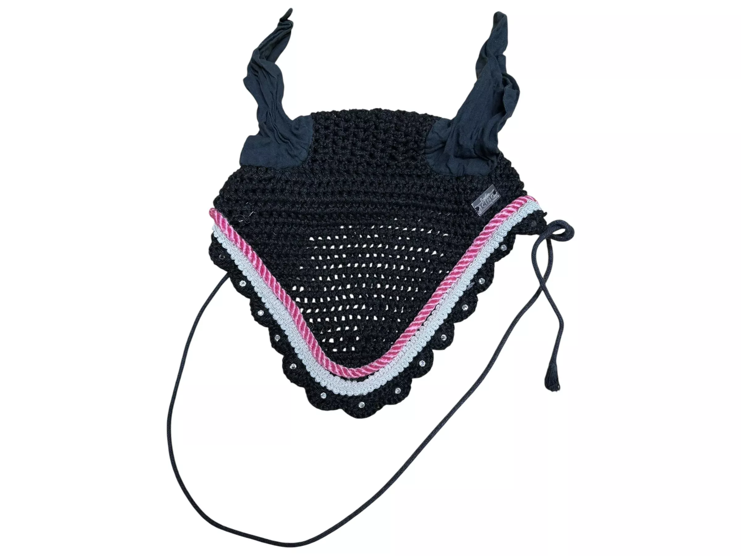 Equine Icing Bonnet - Black/Pink/Silver - H/S - USED