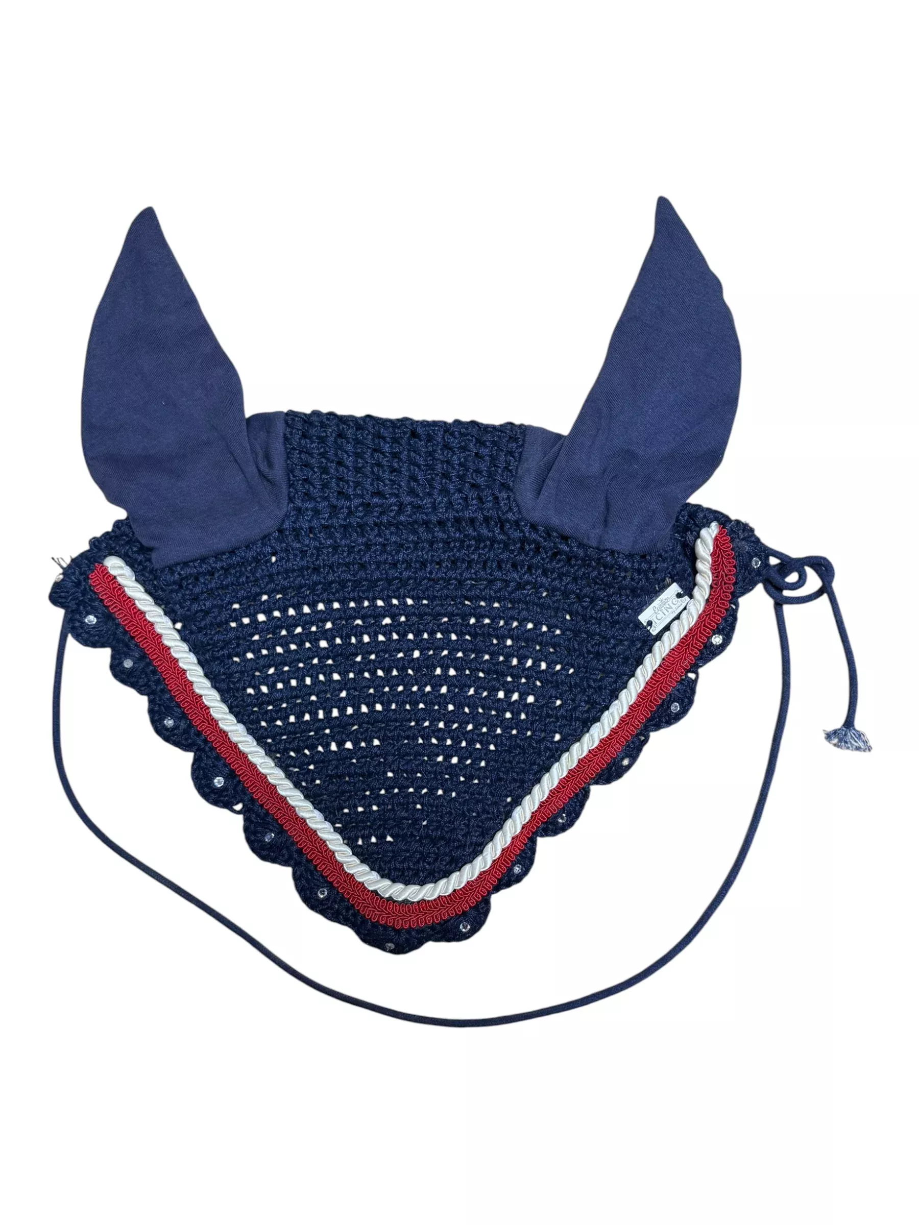 Equine Icing Bonnet - Navy/Red/Silver - H/S - USED