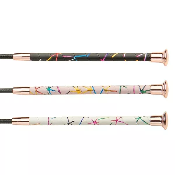EquiStar Dressage Whip - Fireworks PVC Grip