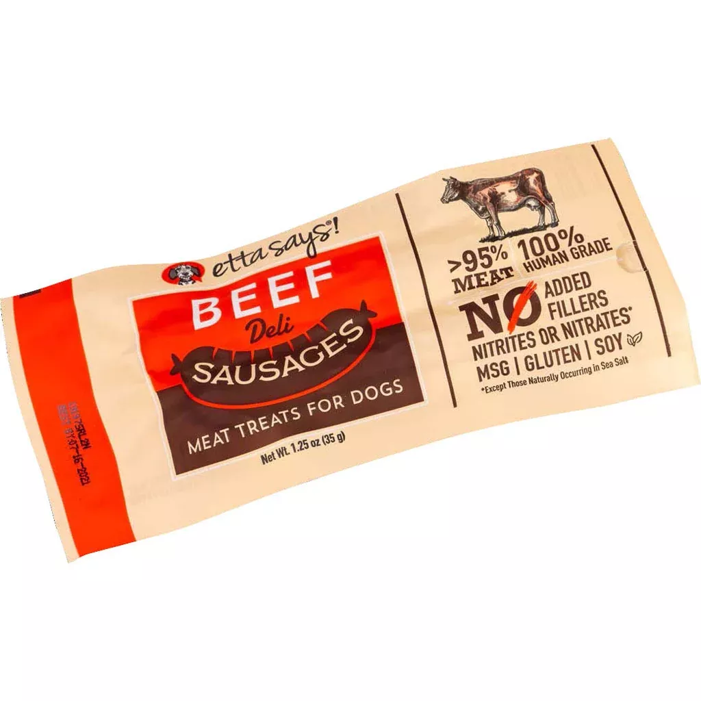 Etta Says Sausage Link Dog Chew, Beef, 1.25 oz
