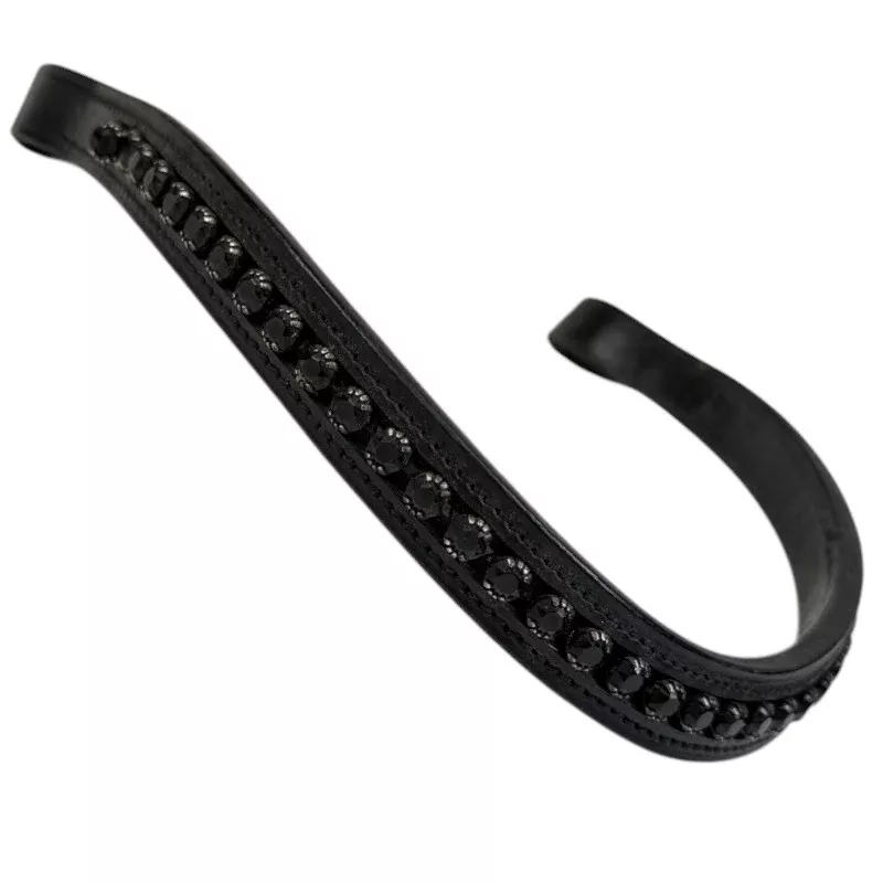 Euroriding Crystal Browband in Black - Full