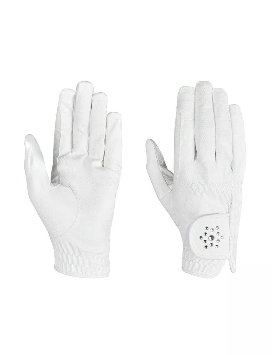 Everyday Bling Riding Gloves -White-