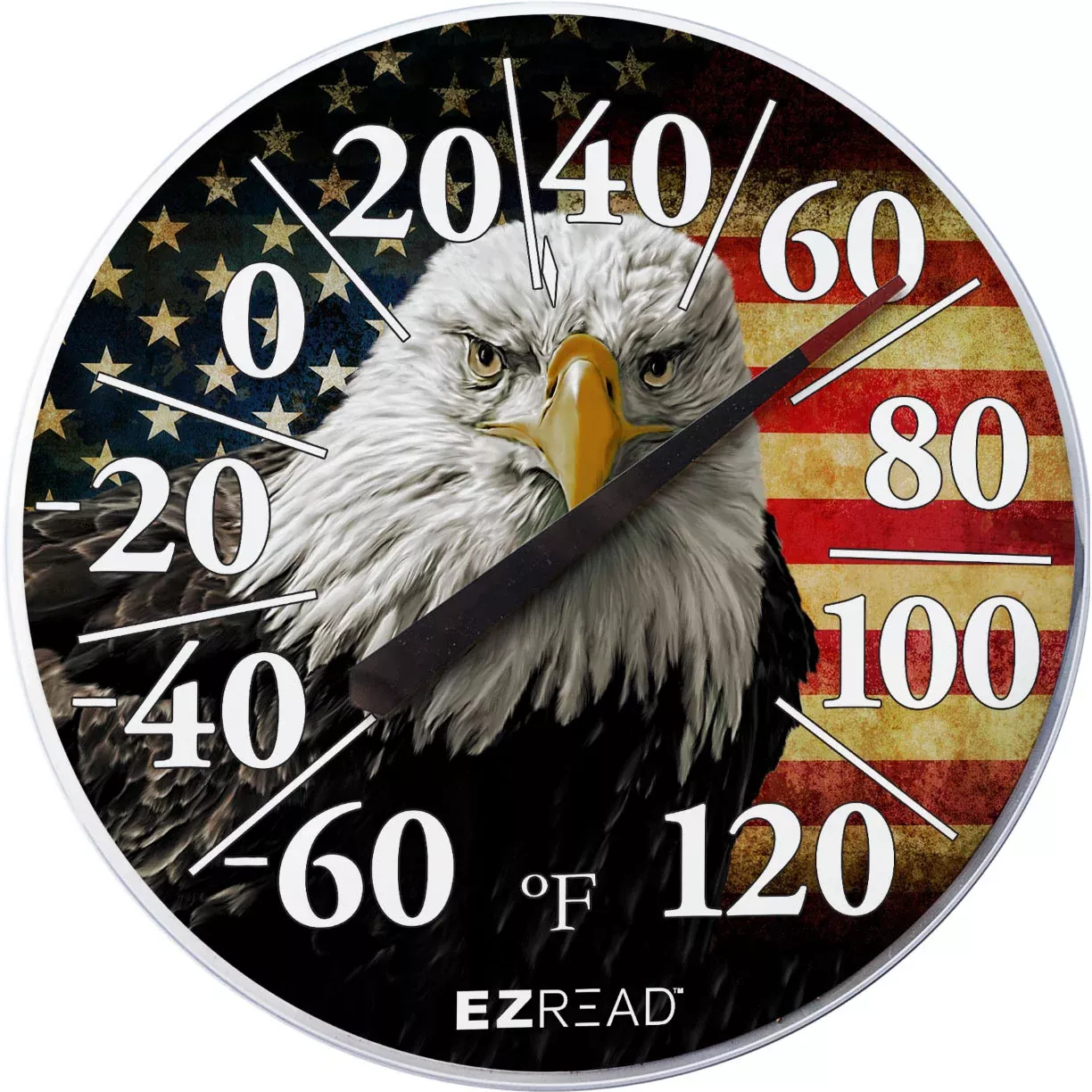 EZRead Indoor/Outdoor Dial Thermometer, American Eagle, 12.5 in