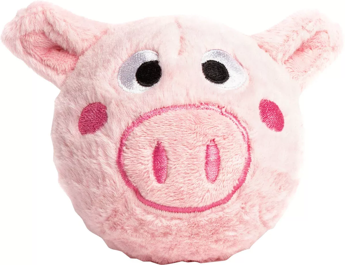 Fabdog Faball Pig Dog Toy, Pink, Large