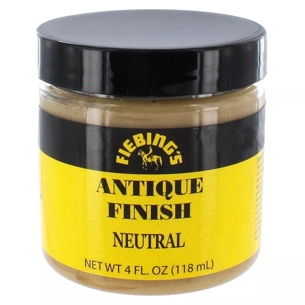 Fiebing's Antique Finish Neutral 4 oz Leather Staining Paste Formula for Tooling