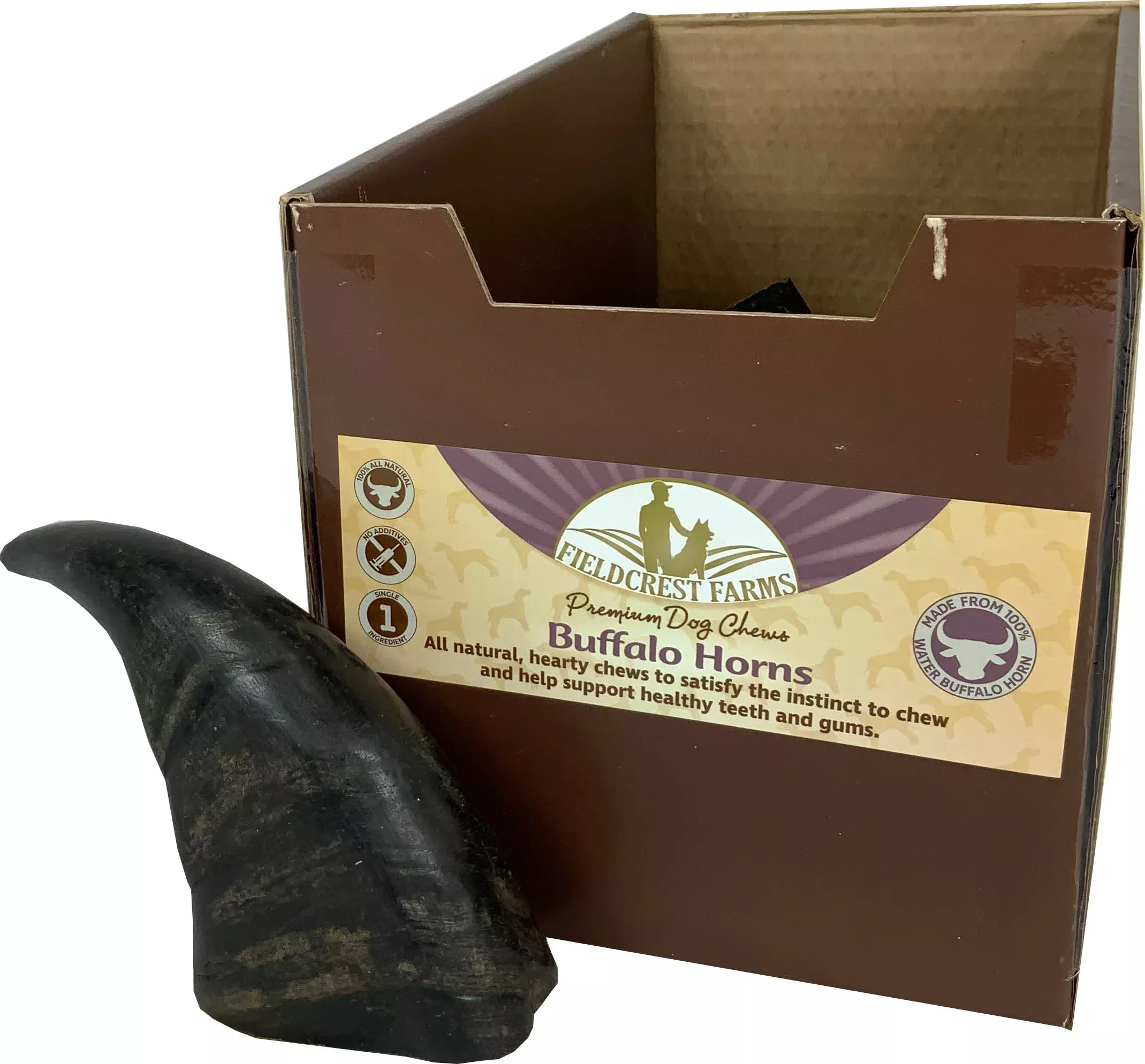 Fieldcrest Farms Buffalo Horns Dog Chew Large
