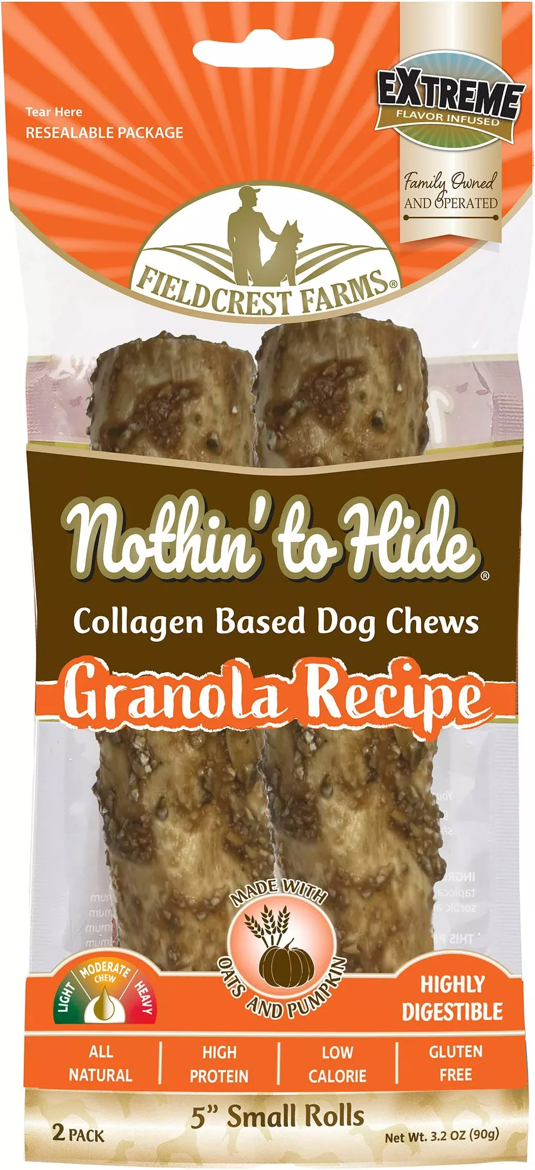 Fieldcrest Farms Granola Roll, 5 in, 2 Pack