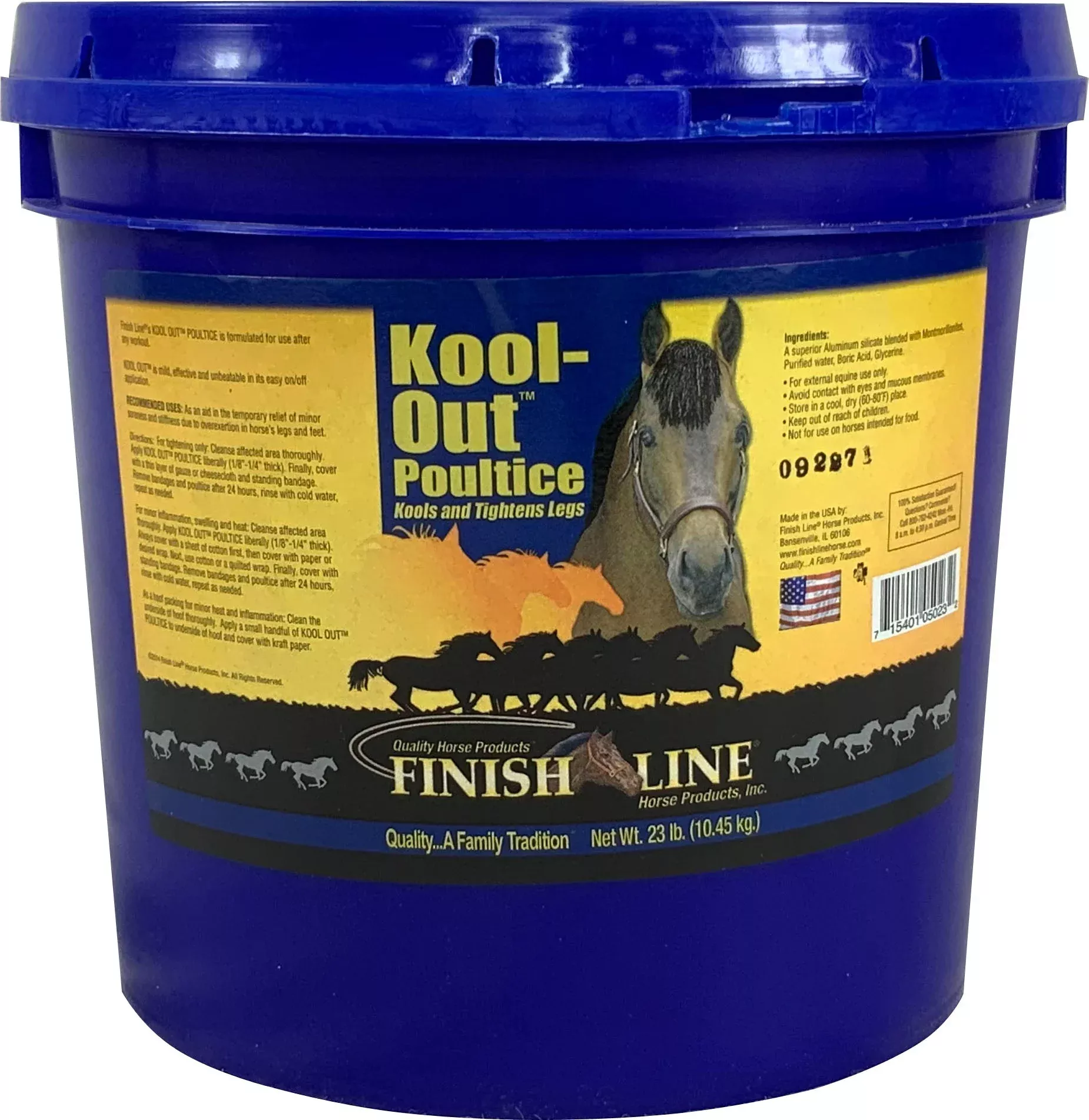 Finish Line Kool Out Clay Poultice for Horses 23 lb
