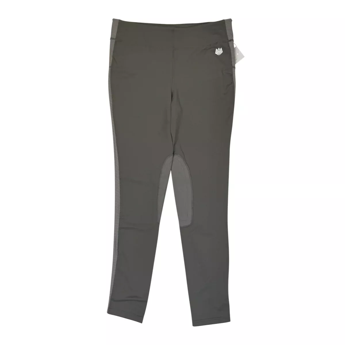 FitsT4 Knee Patch Riding Tights in Grey - Women's Large