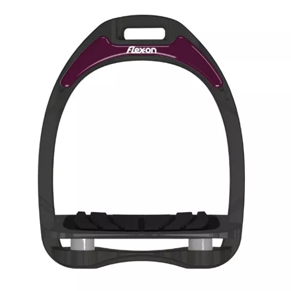 Flex-On Aluminium Junior Stirrup Grey/Plum