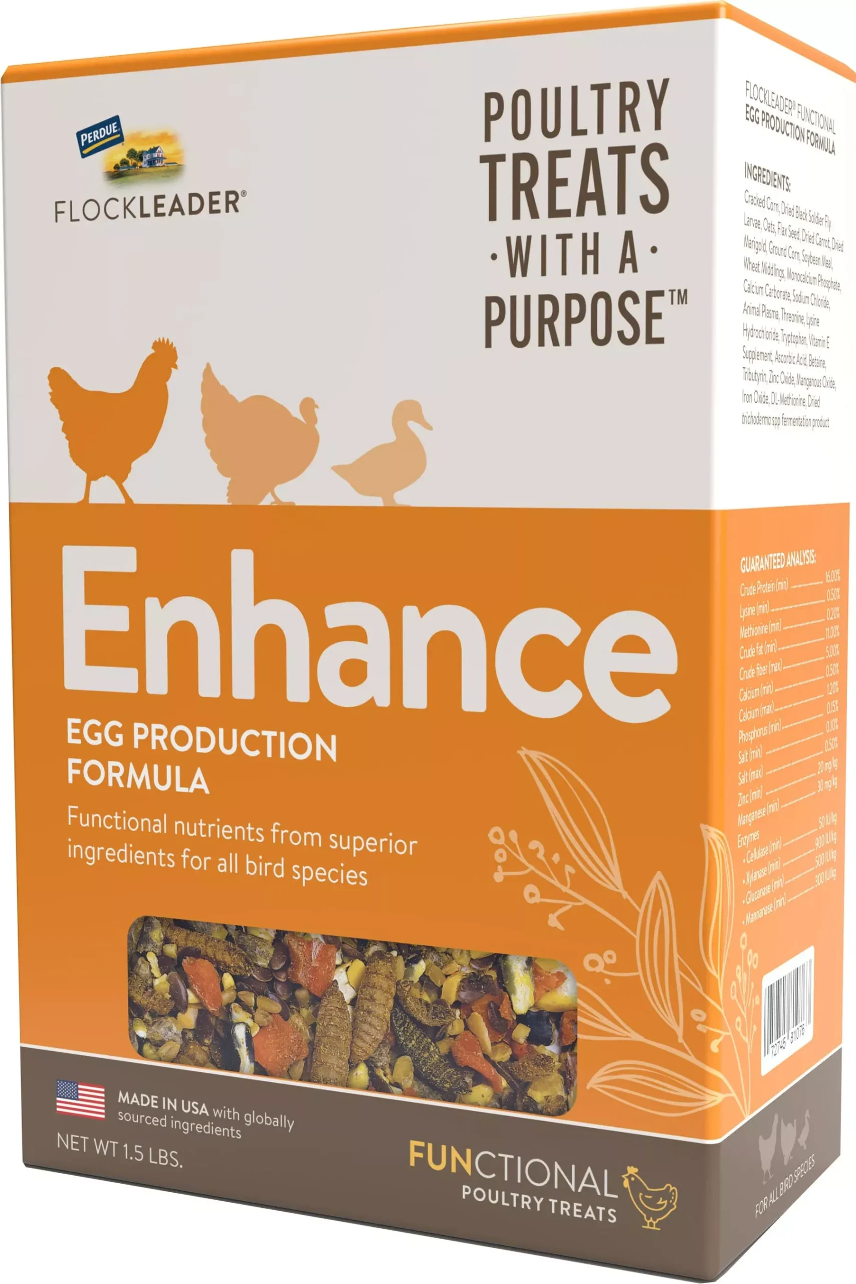 FlockLeader Enhance Functional Poultry Treat 1.5 lb