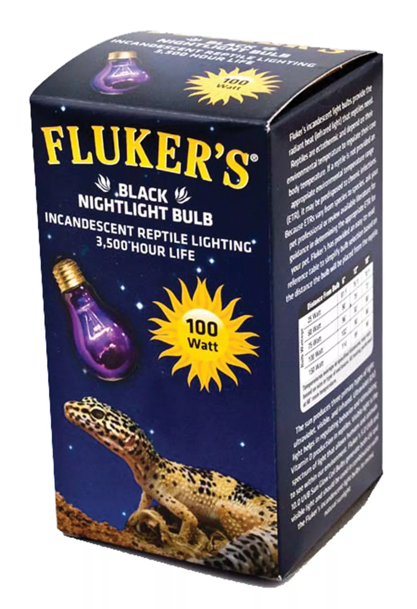 Fluker's Black Nightlight Bulb, 100 Watt