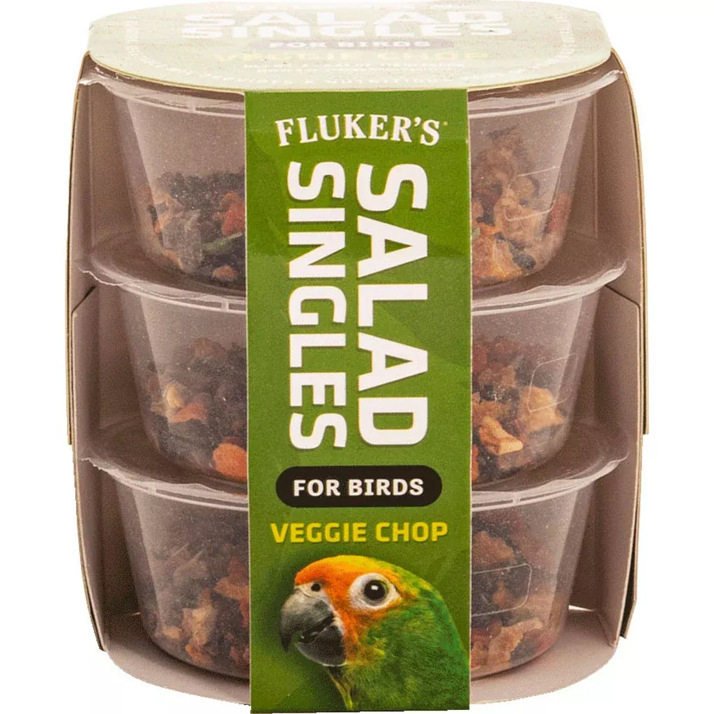 Fluker's Salad Singles Veggie Chop Bird Blend, 3 Pack
