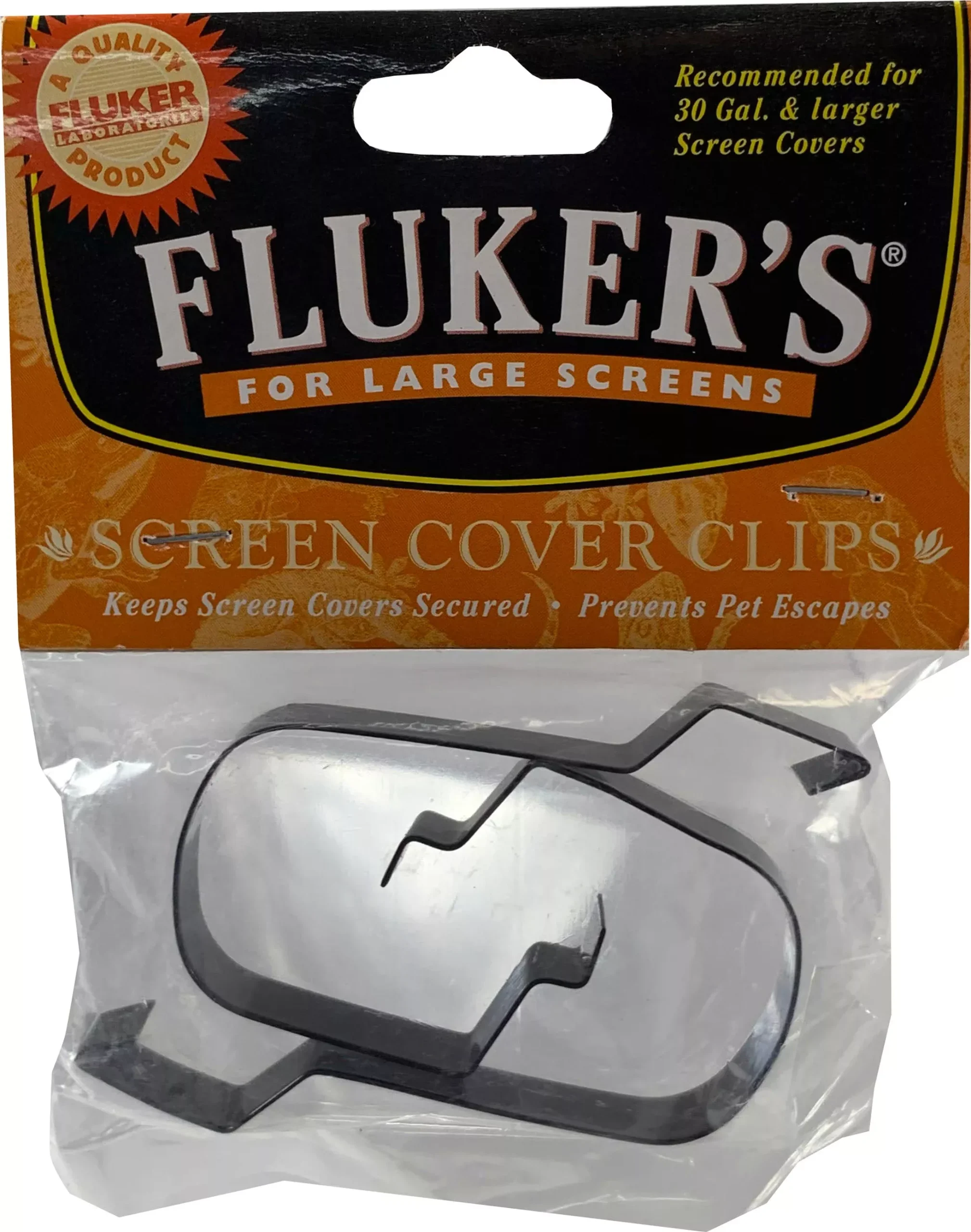 Fluker's Screen Cover Clips, Large, 2 Pack