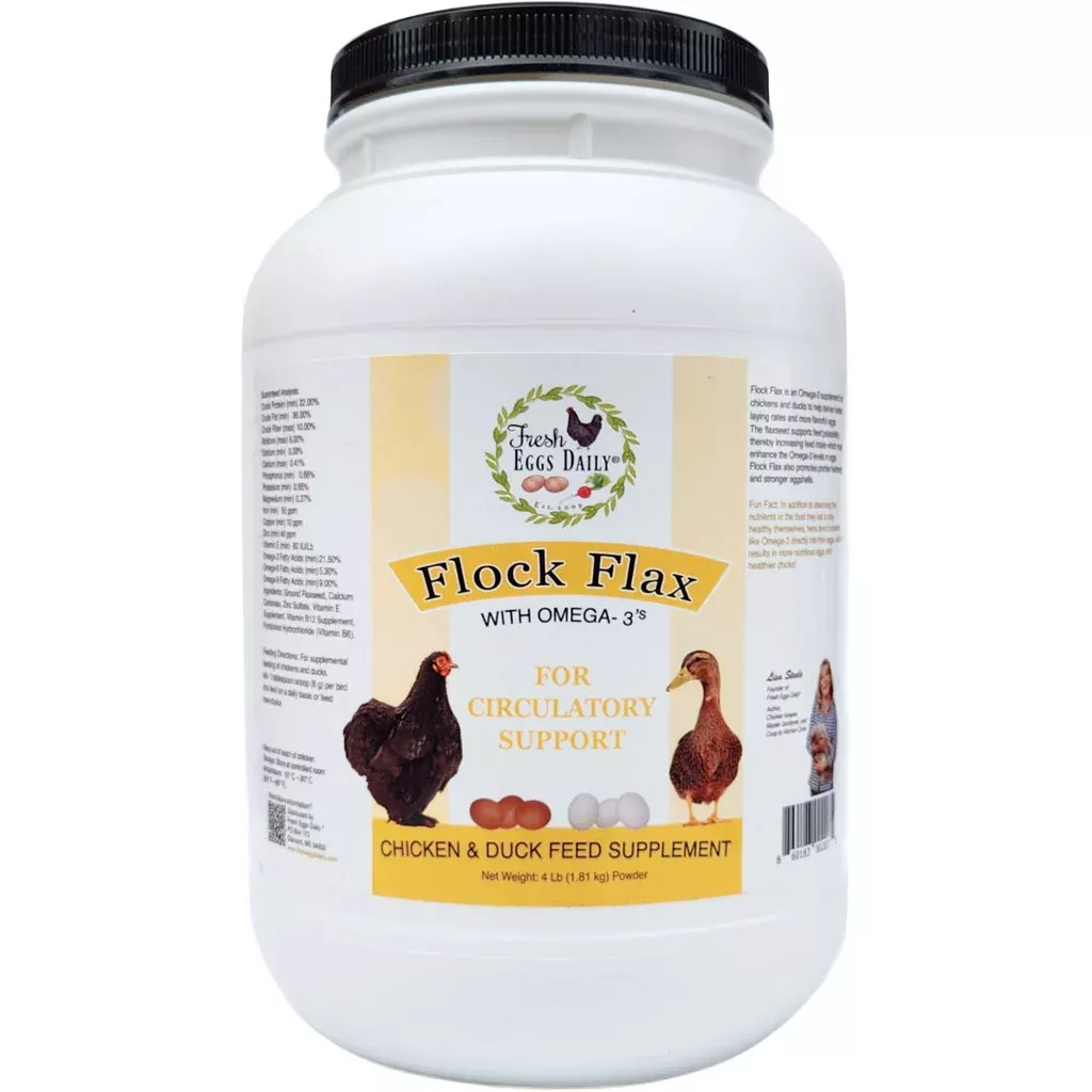 Fresh Eggs Daily Flock Flax for Circulatory Support, 4 lb