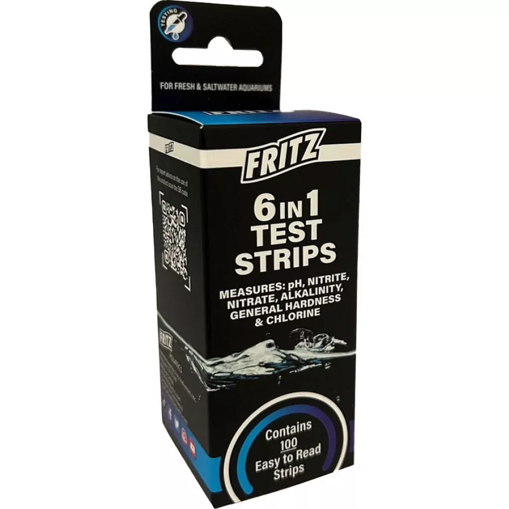 Fritz 6-in-1 Aquarium Test Strips, 100 Count