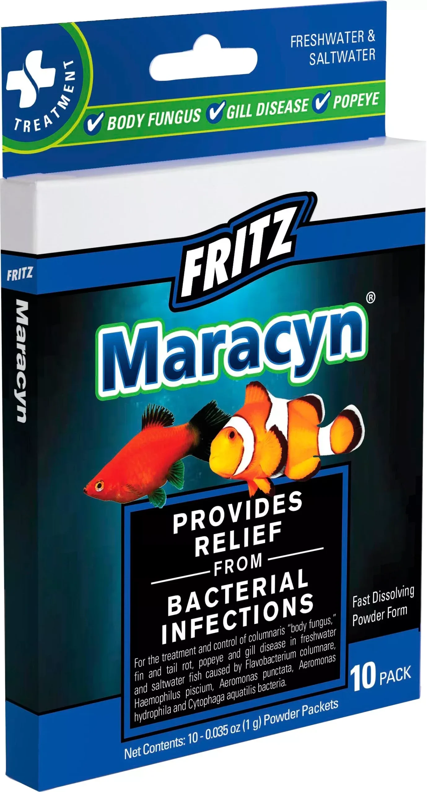 Fritz Maracyn Antibiotic Powder, 10 Count