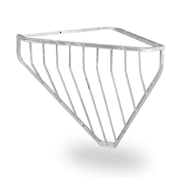 Galvanized Corner Hay Rack for Horses – Durable Stable Feeder with Rounded Edges
