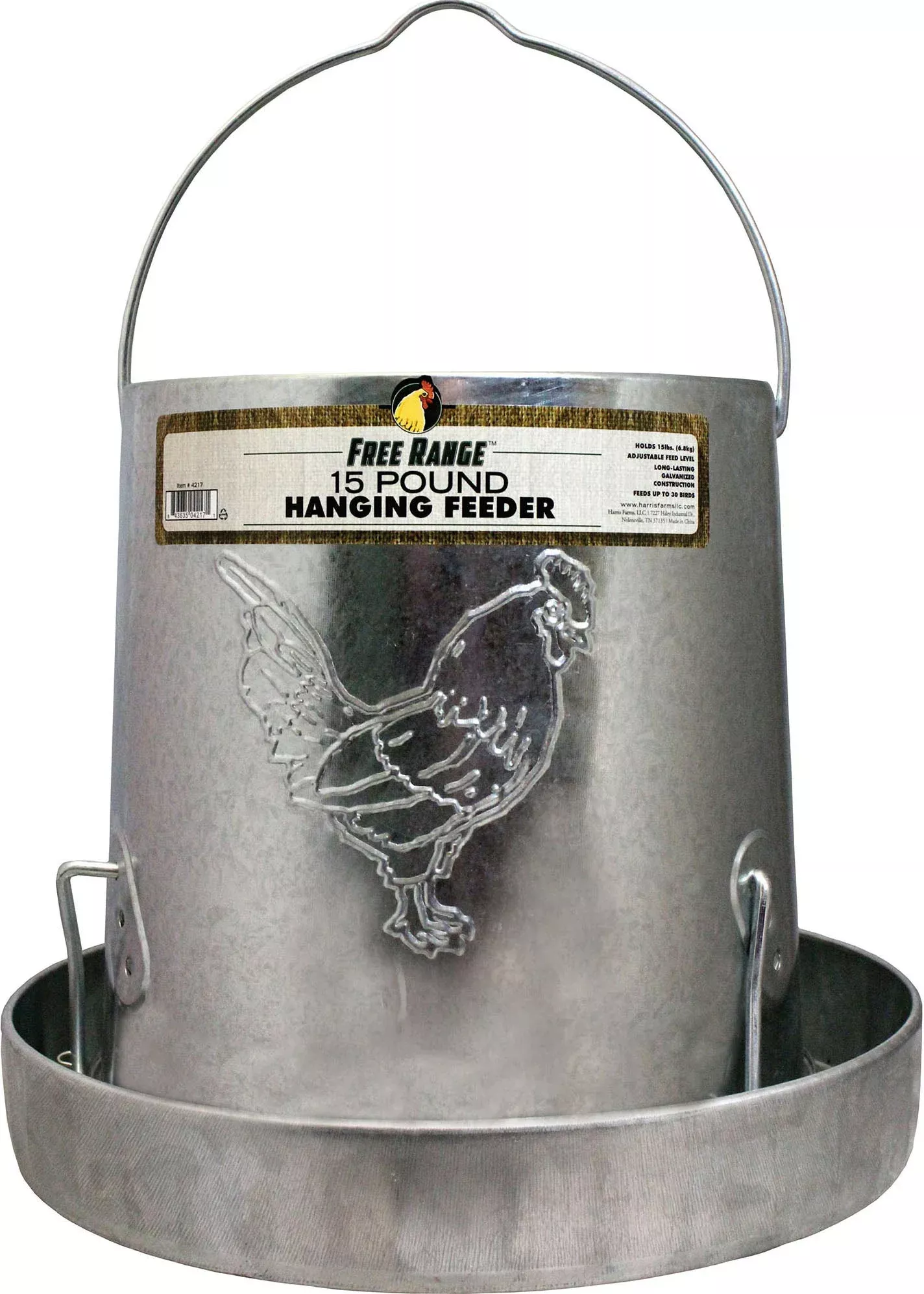 Galvanized Poultry Hanging Feeder 15 LB