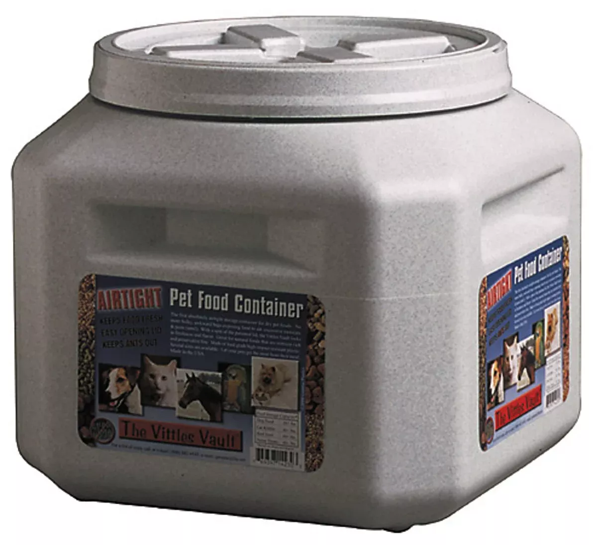Gamma2 Vittles Vault Outback Pet Food Container 30 LB, White