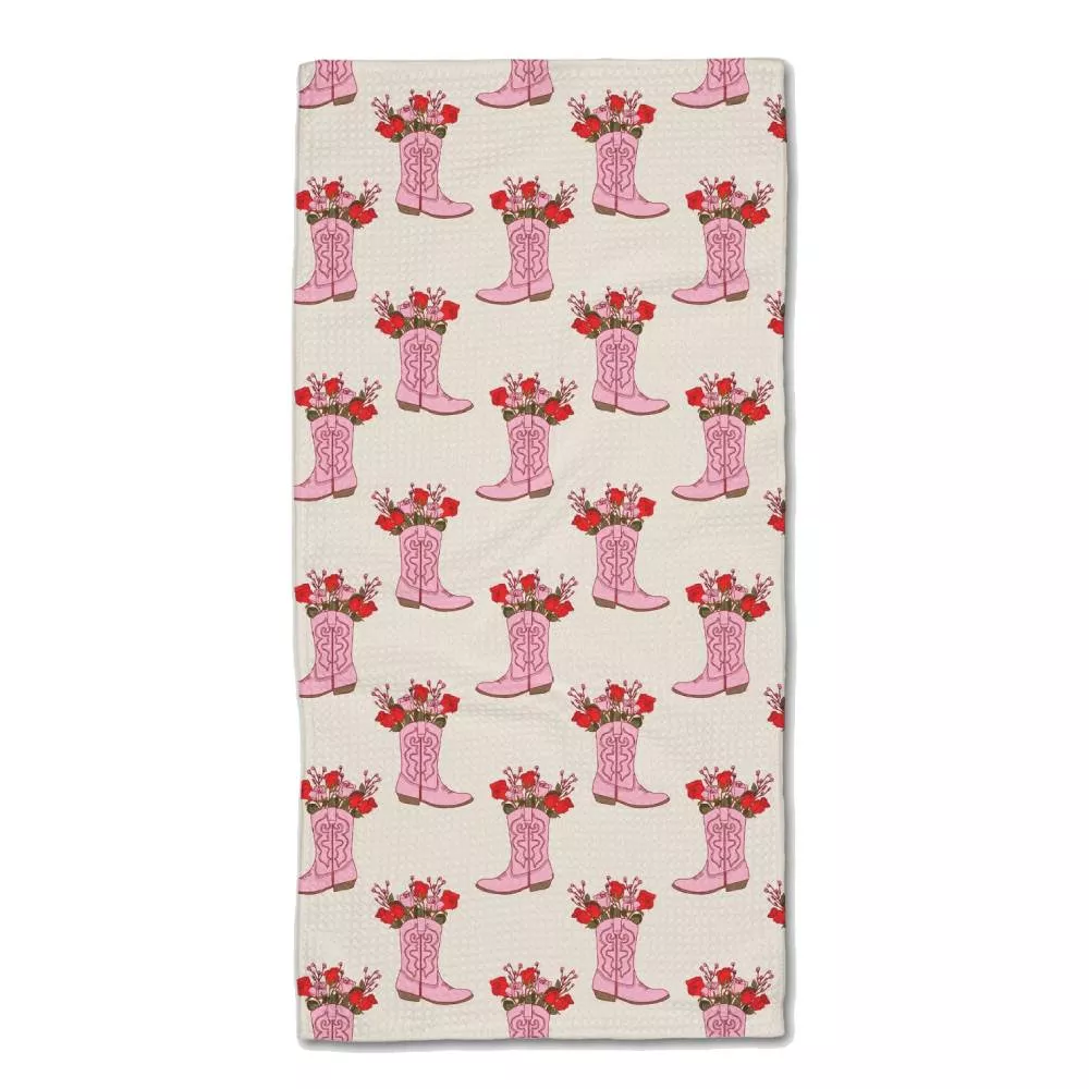 Geometry Cowgirl Boots Bar Towel