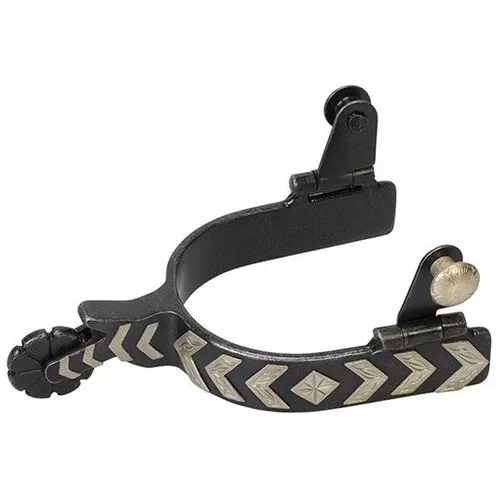 German Silver Chevron Buffed Ladies Spurs