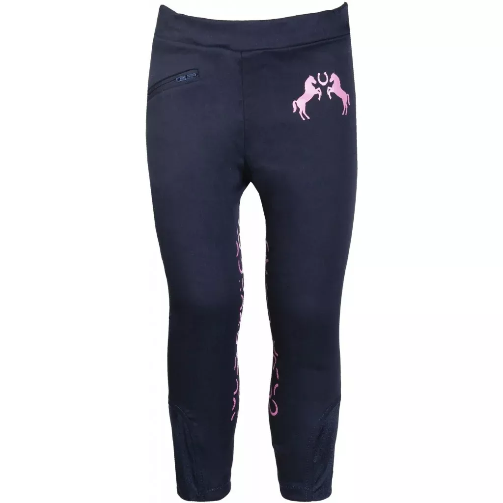 Girls Riding Breeches Pink Pony