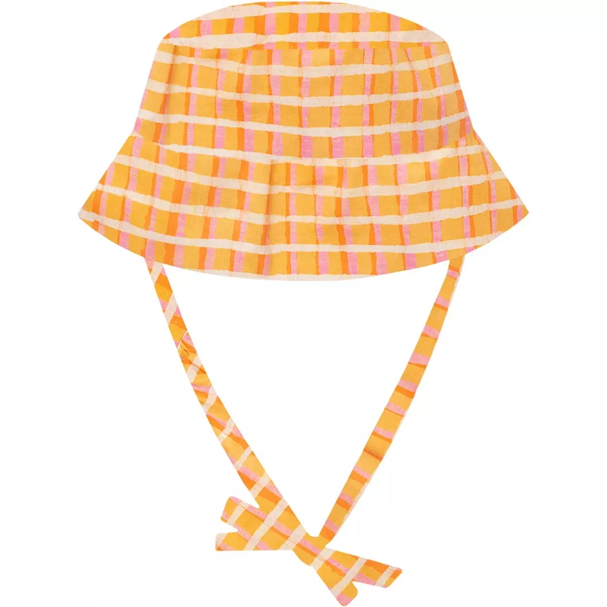 Global Mamas - Sun Hat Babies: Plaid - Gold-Organic