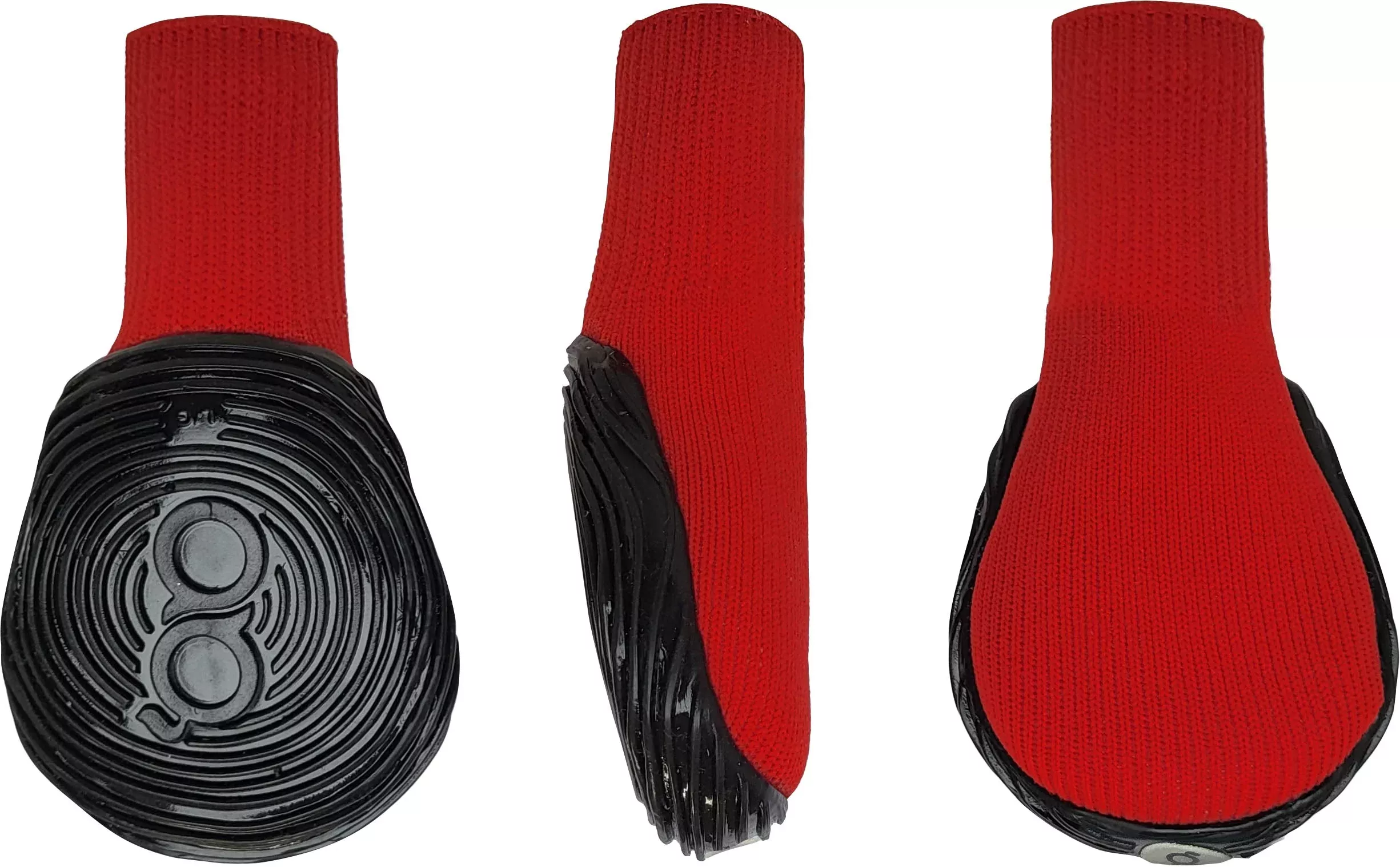 Goo-eez Athleticaz Dog Boots, Black/Red, Large, 2 Pack