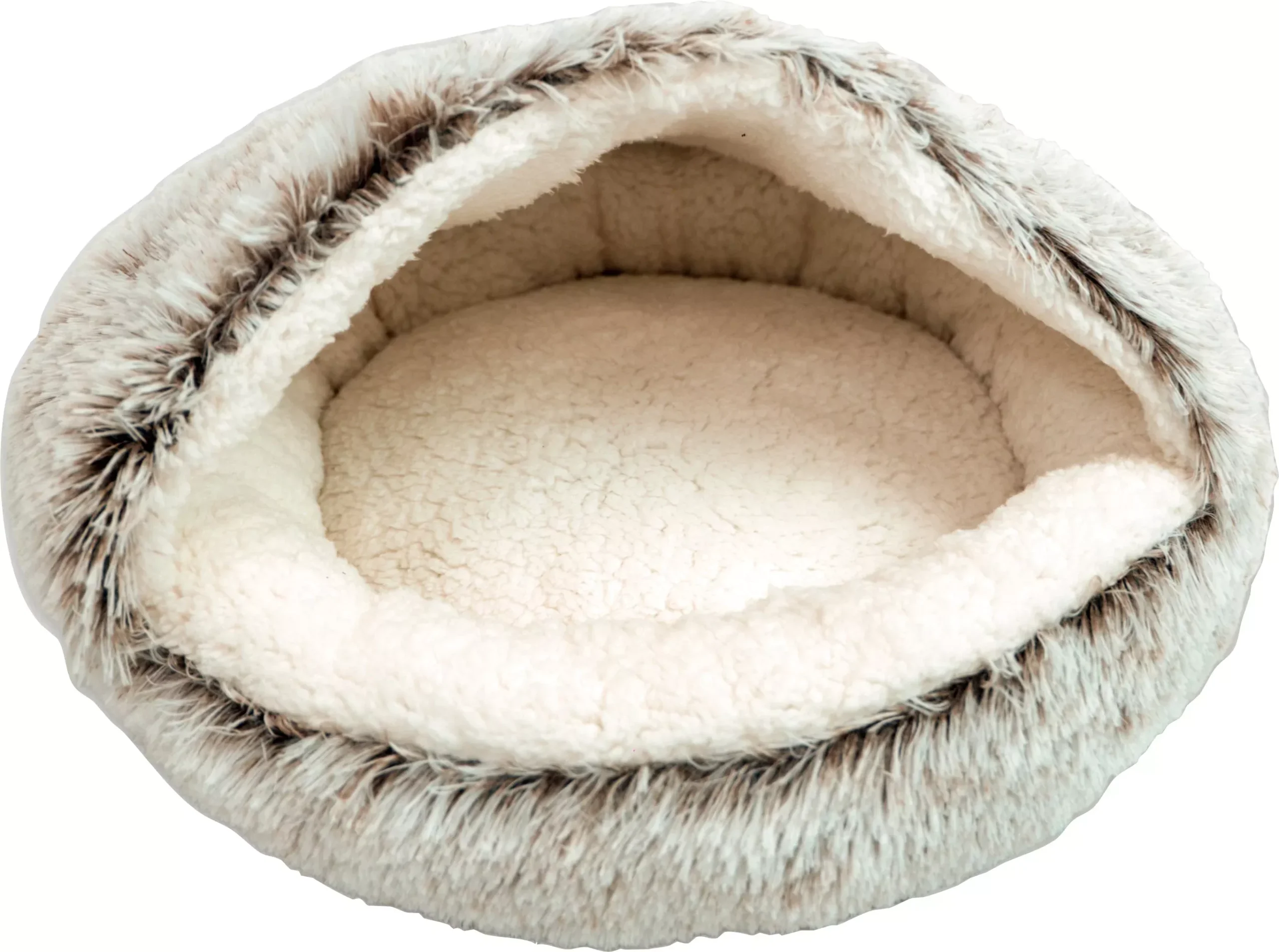 Goo-eez Hooded Plush Pet Bed, Gray, 20 in