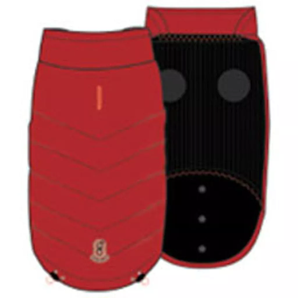 Goo-eez Mock Neck Signature Dog Jacket Red & Black Medium