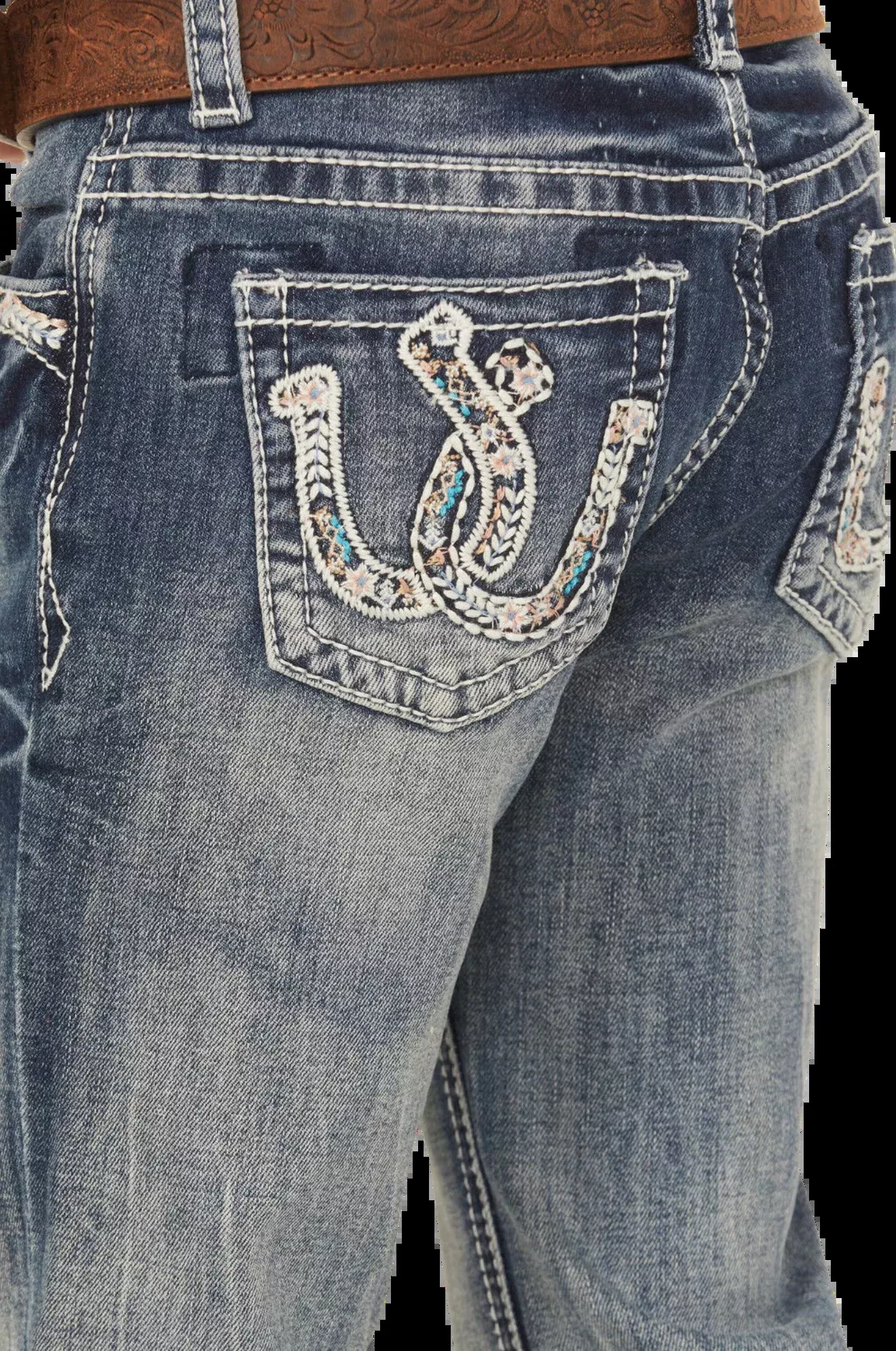 Grace in LA Double Horseshoe Pocket Jeans