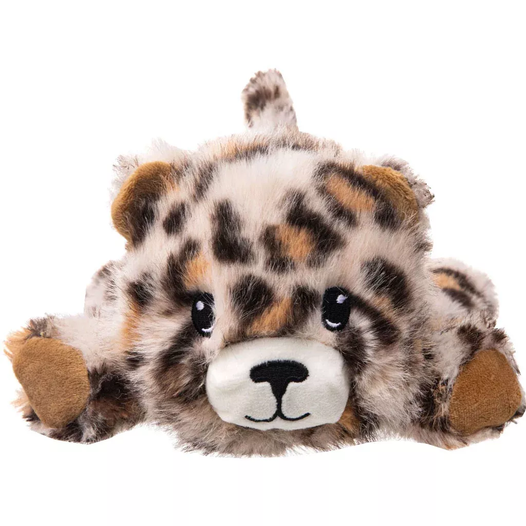 Growl Snugglez Leopard Dog Toy, Tan, 9.5 in