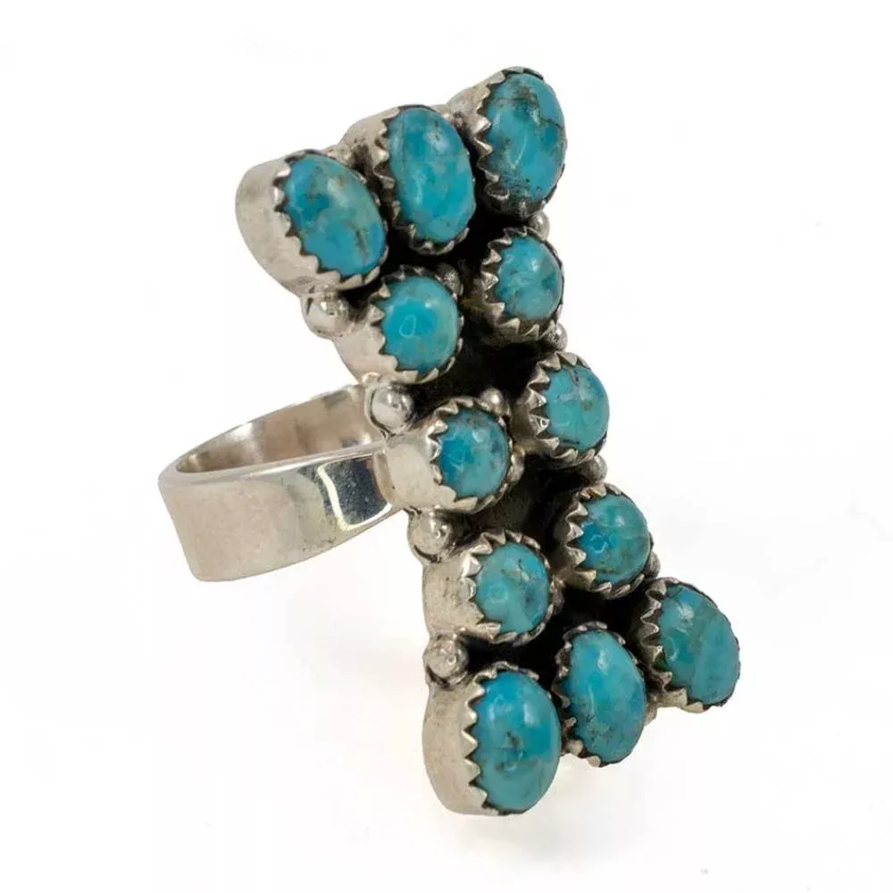 Hada Kingman Turquoise Adjustable Ring