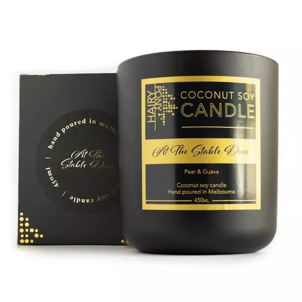 Hairy Pony Candle At The Stable Door