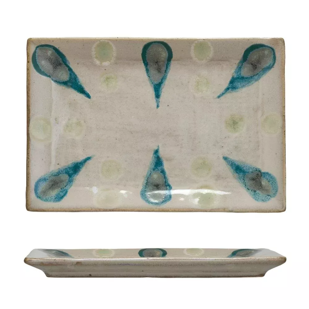 Hand-Painted Stoneware Platter