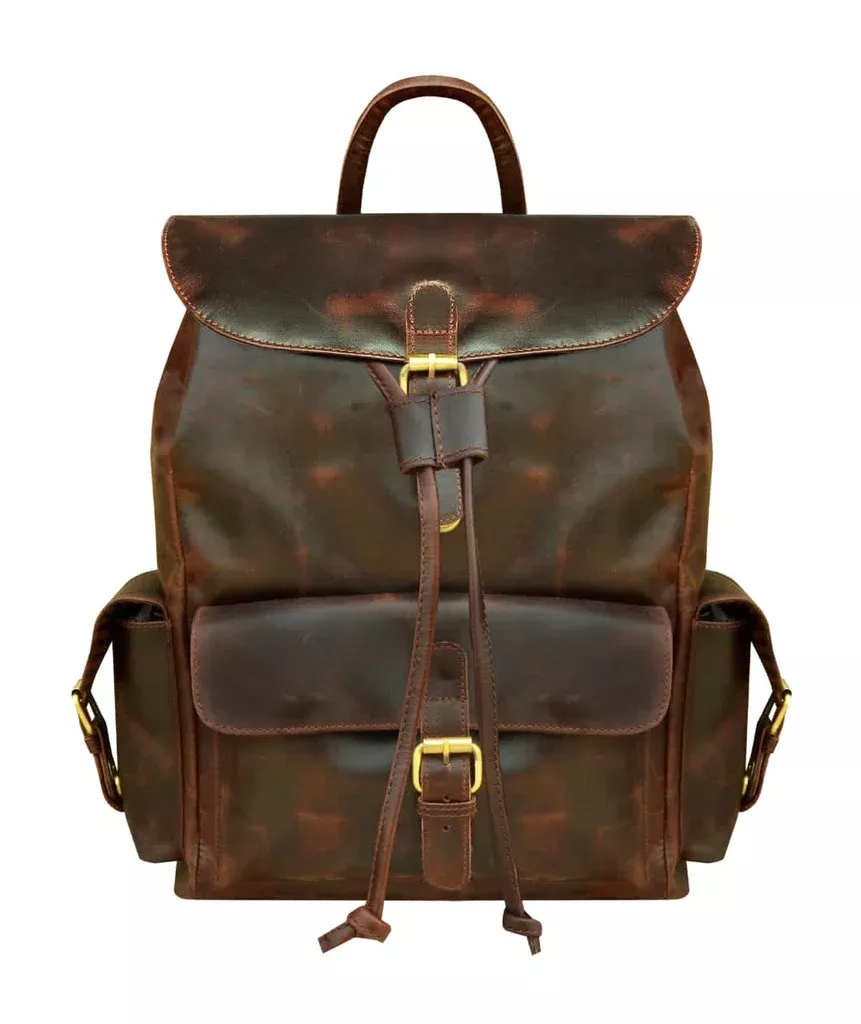 Handcrafted Distressed LeatherWork Travel Backpack 18SKB02