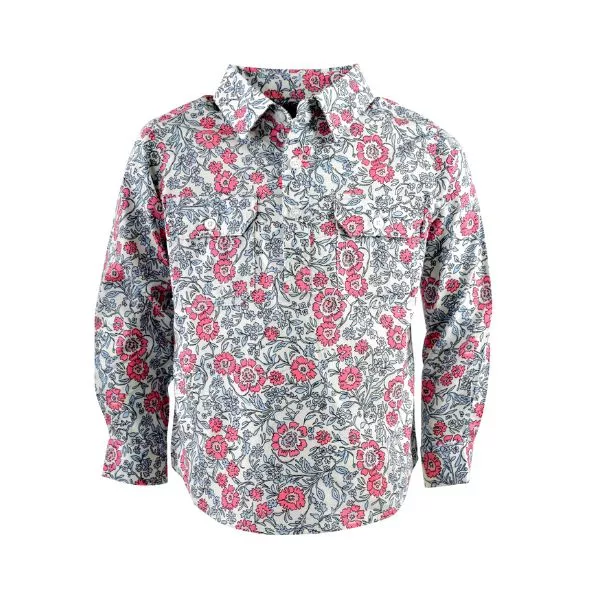 Hard Slog Kids Cameron Half Placket Long Sleeve Shirt