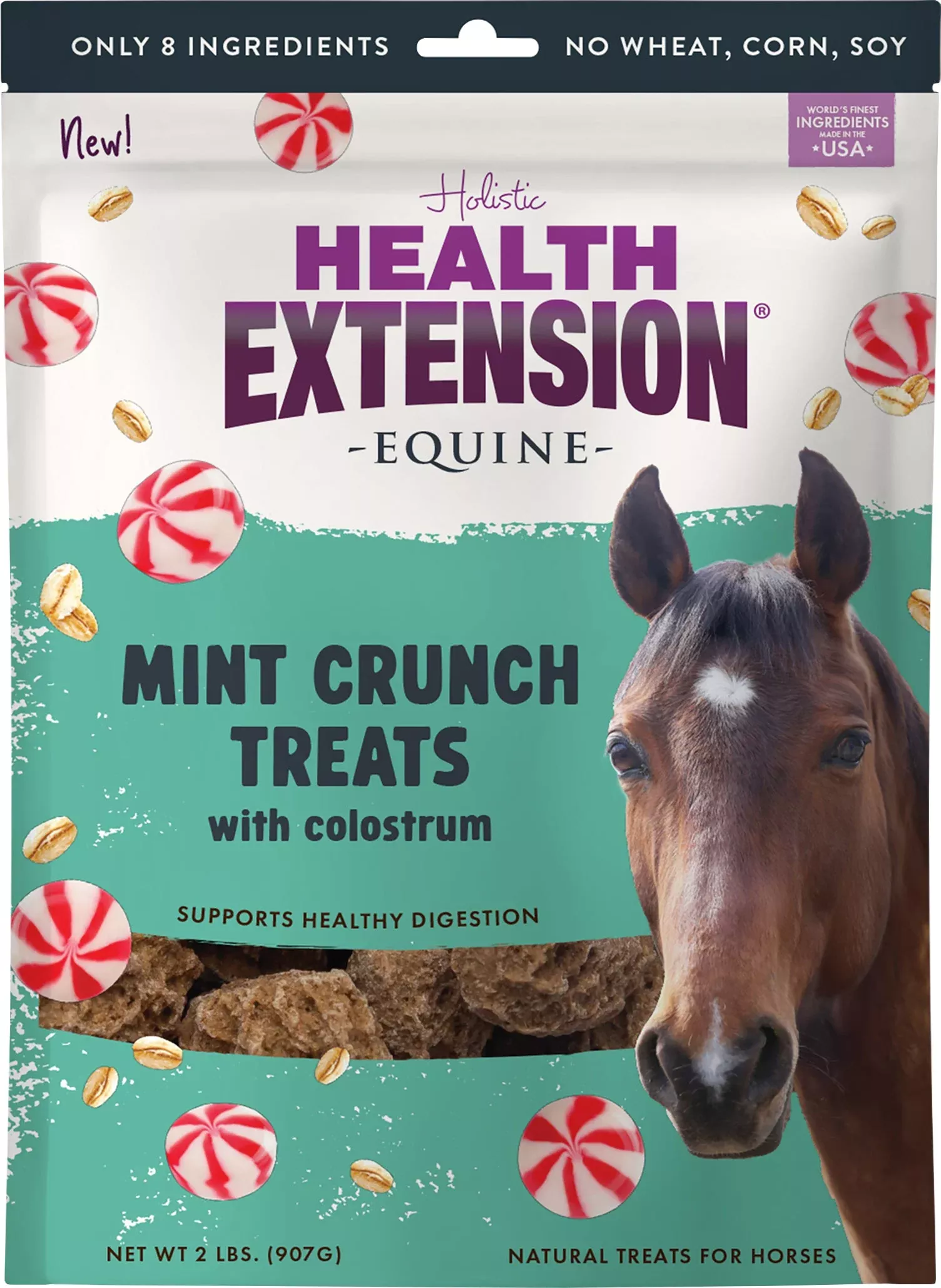 Health Extension Equine Treats, Mint, 2 Lb