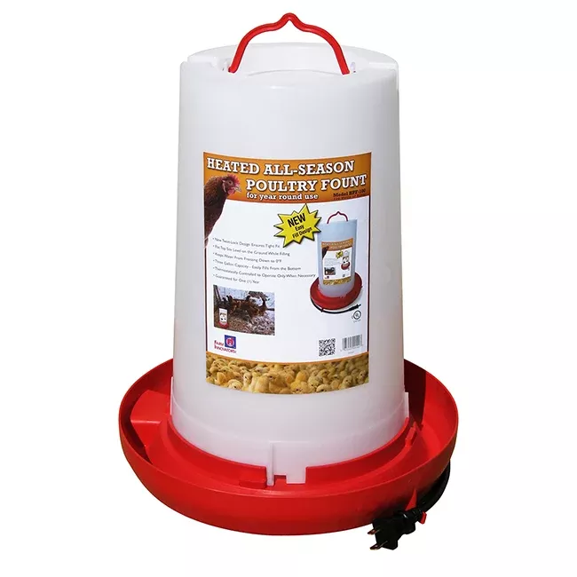 Heated All-Season Poultry Fountain