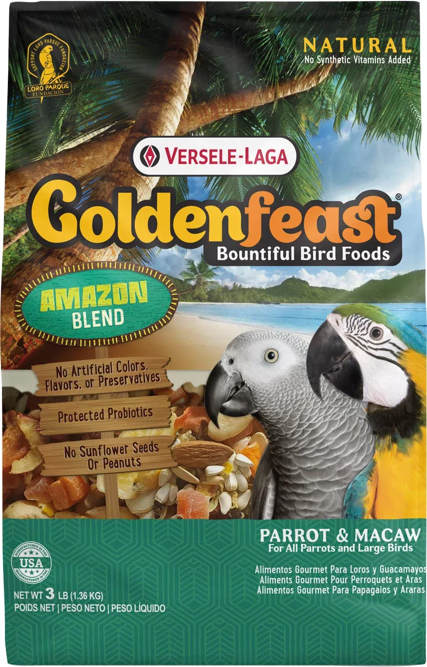 Higgins Goldenfeast Amazon Blend Bird Food, 3 lb