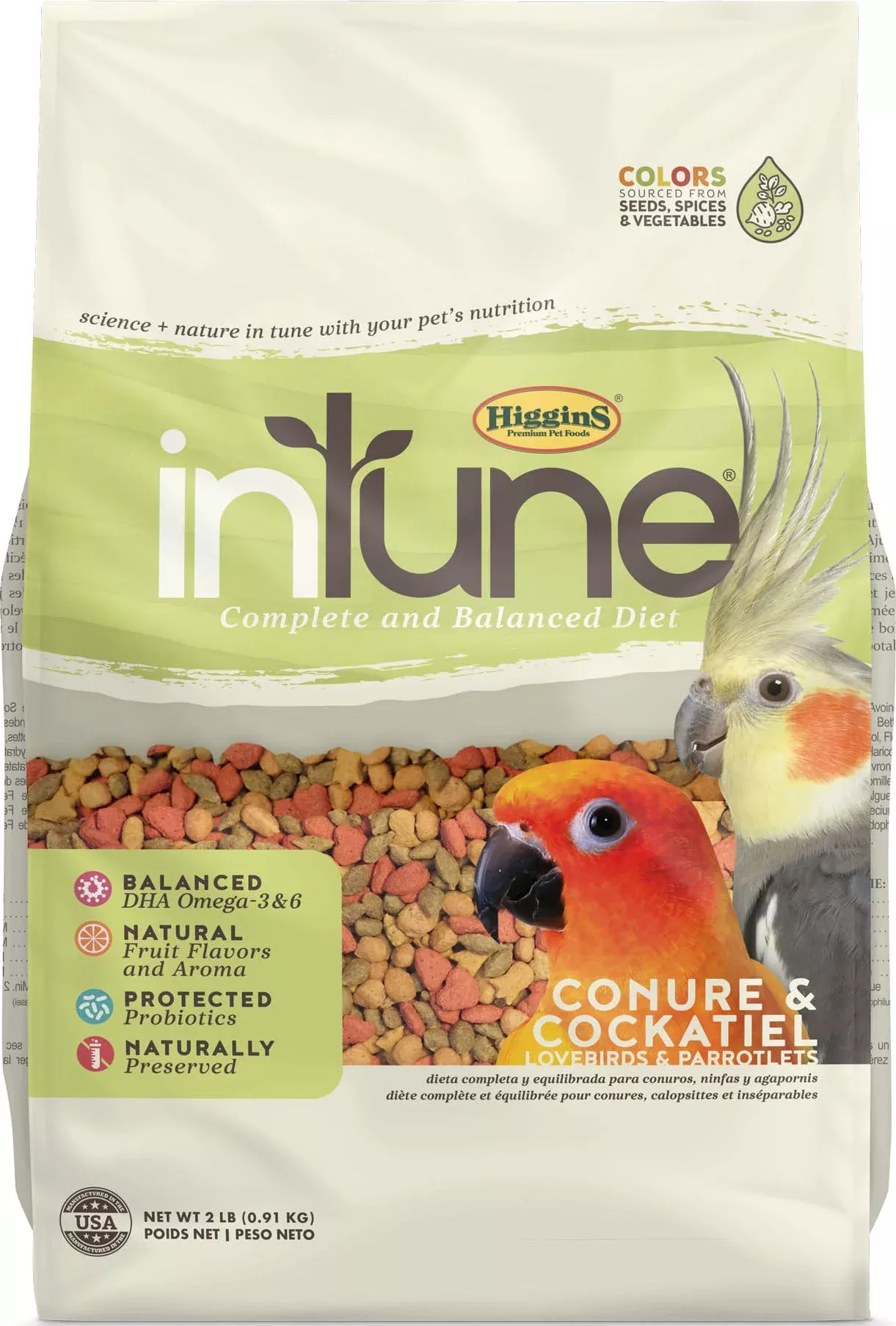 Higgins InTune Complete Diet Conure Food 2 lb